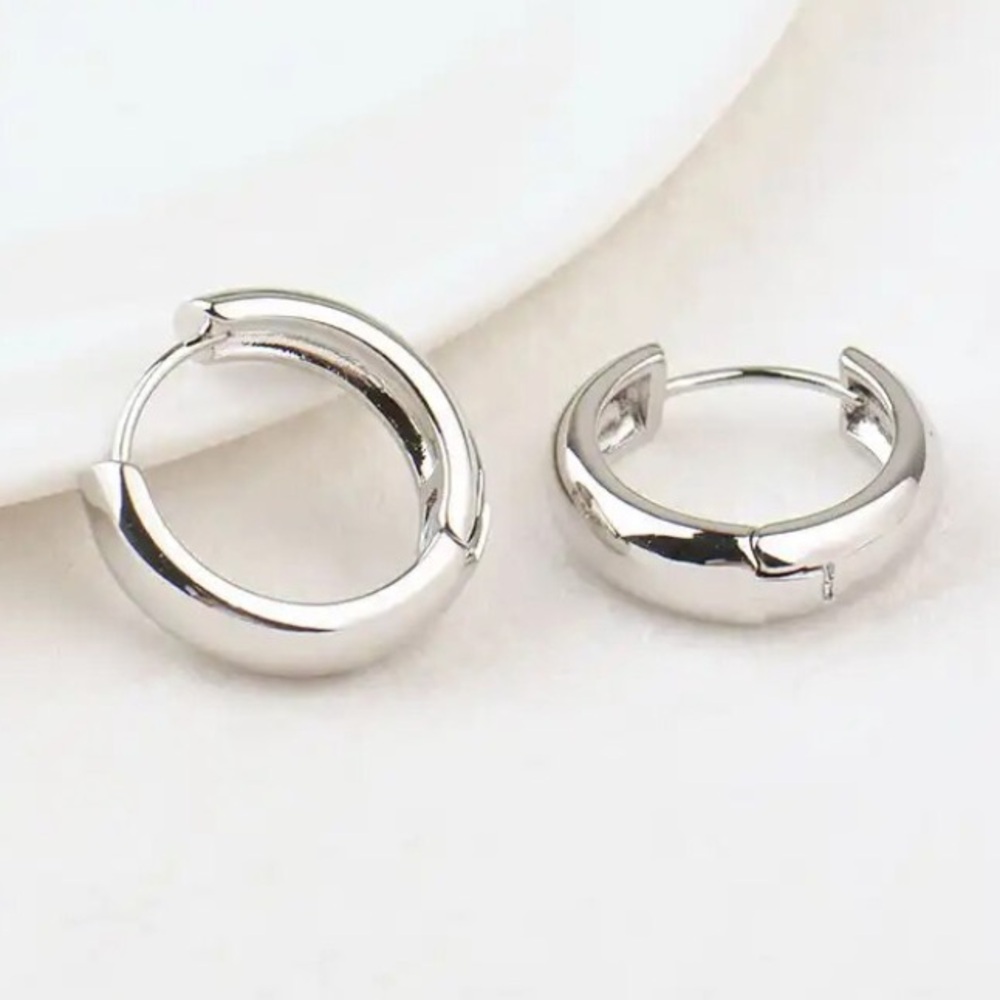 NWT STERLING SILVER SMALL HOOP EARRINGS